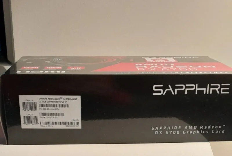 Caja VACIA para Gráfica Sapphire AMD RX 6700 afbeelding 4
