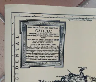 Mapa Geográfico Reyno de Galicia 1784
