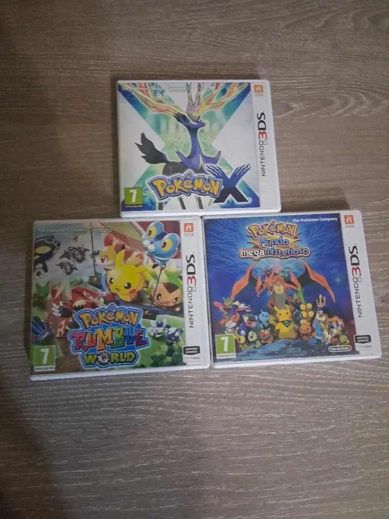 Lote 3 Cajas Vacías Pokémon 3DS