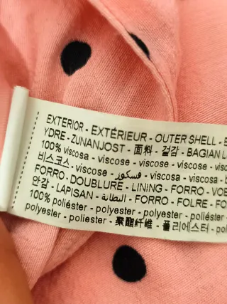 Falda rosa lunares Stradivarius T.36