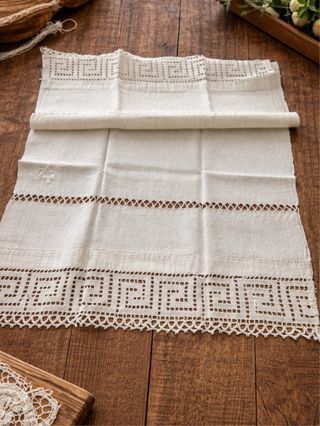 Asciugamano in canapa fatto a mano