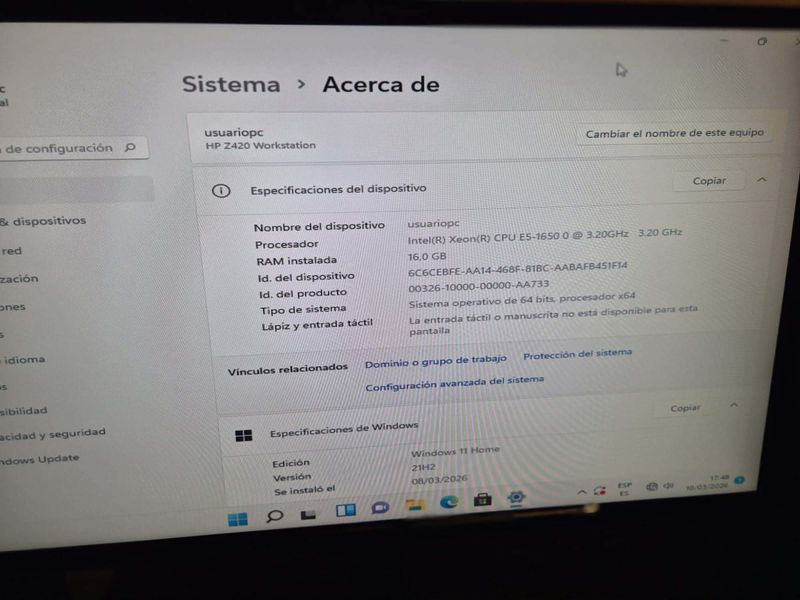 Ordenador HP Z240 Workstation Completo afbeelding 5