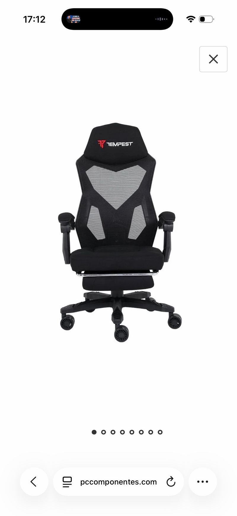 Silla Gaming Tempest Negra