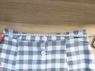 Falda Mango cuadros gris y blanco Talla S