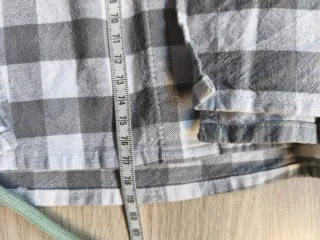 Falda Mango cuadros gris y blanco Talla S