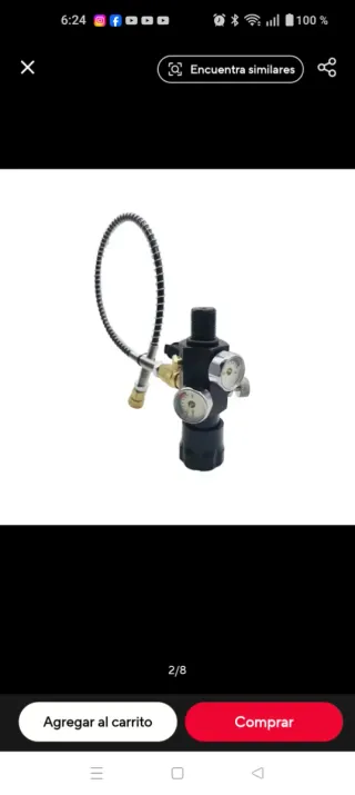 Botella HPA 0.82L 200bar + Regulador