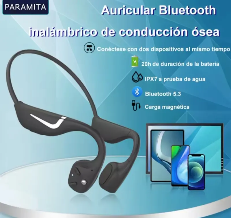 Auriculares conducción ósea negros DV68 afbeelding 2