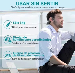 Auriculares conducción ósea negros DV68