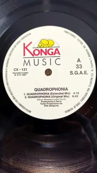 Vinilo Quadrophonia 12" Techno Rave Classic