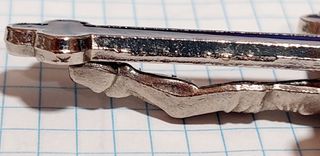 Cruz Rosario Vintage Esmalte Azul Cobalto Transluc