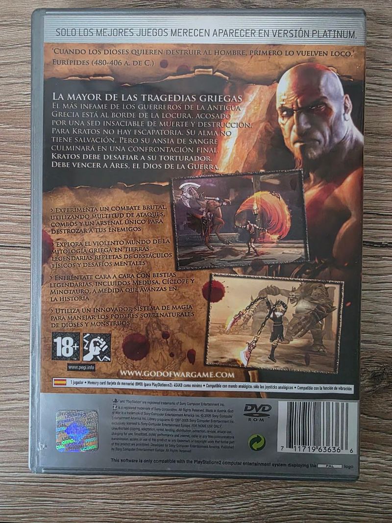 God of War Platinum PS2 afbeelding 3