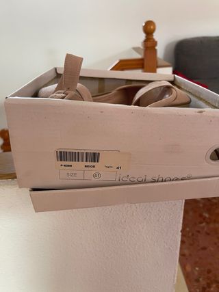 Zapatos de tacón beige/rosa