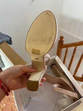 Zapatos de tacón beige/rosa