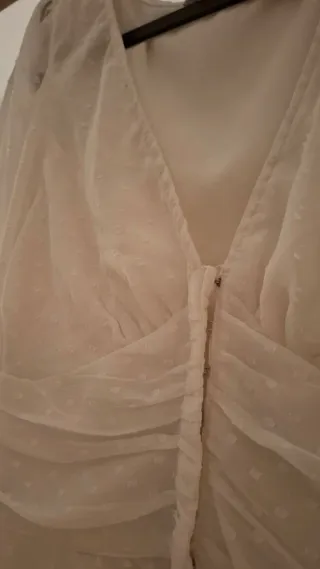 Blusa Stradivarius Blanca Talla XS