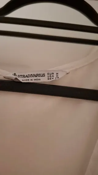 Blusa Stradivarius Blanca Talla XS