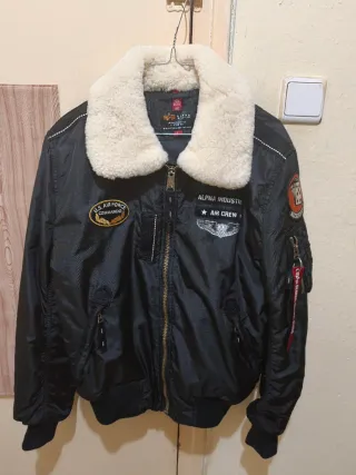 Chaqueta Bomber Alpha Industries Negra Hombre