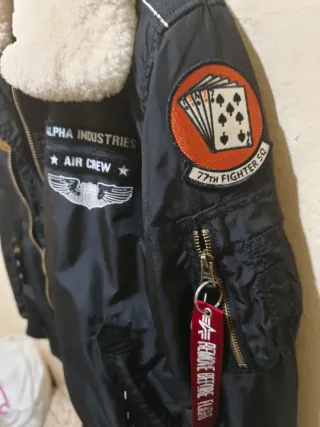 Chaqueta Bomber Alpha Industries Negra Hombre