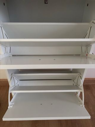 Zapatero blanco 2 puertas madera