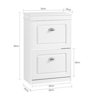 Zapatero blanco 2 puertas madera