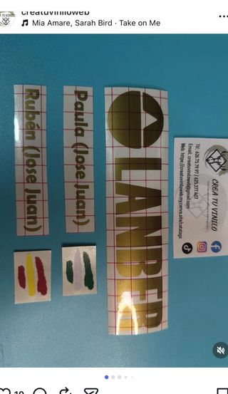 Vinilo personalizado nombre + bandera