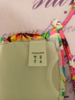 Bikini mujer flores blanco multicolor