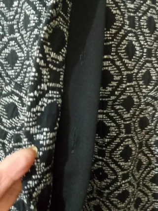 Cappotto donna rombi bianco/nero