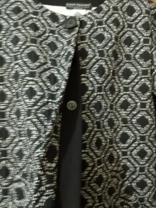 Cappotto donna rombi bianco/nero