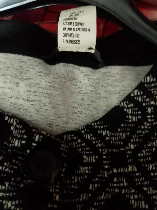 Cappotto donna rombi bianco/nero