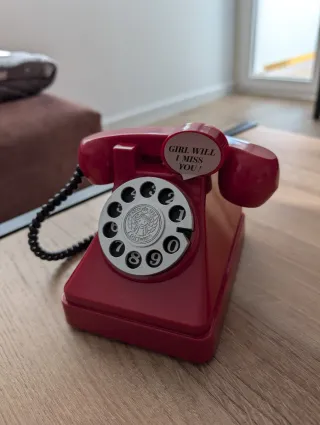 Hucha Teléfono Vintage Roja