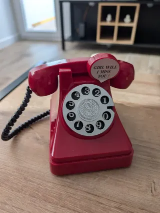 Hucha Teléfono Vintage Roja