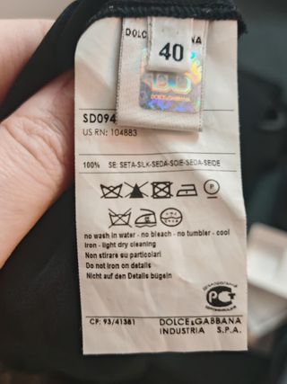 Abito Dolce & Gabbana nero con fiocco tg 40