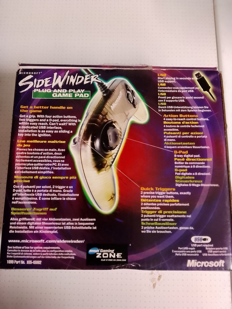 Microsoft SideWinder Game Pad USB afbeelding 3