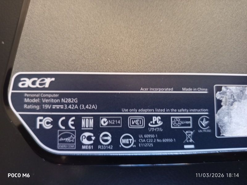 Mini PC Acer Veriton N282G