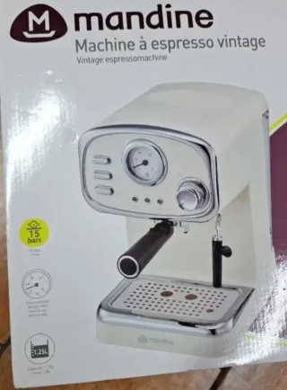 Cafetera Mandine Vintage 15 Bares Crema