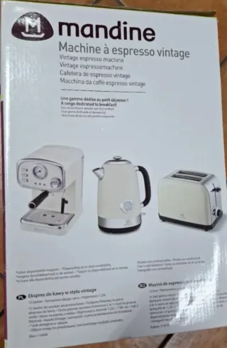 Cafetera Mandine Vintage 15 Bares Crema