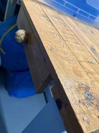 Mesa estudio madera hecha a mano con palets