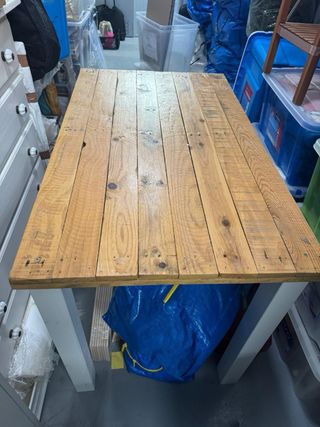 Mesa estudio madera hecha a mano con palets