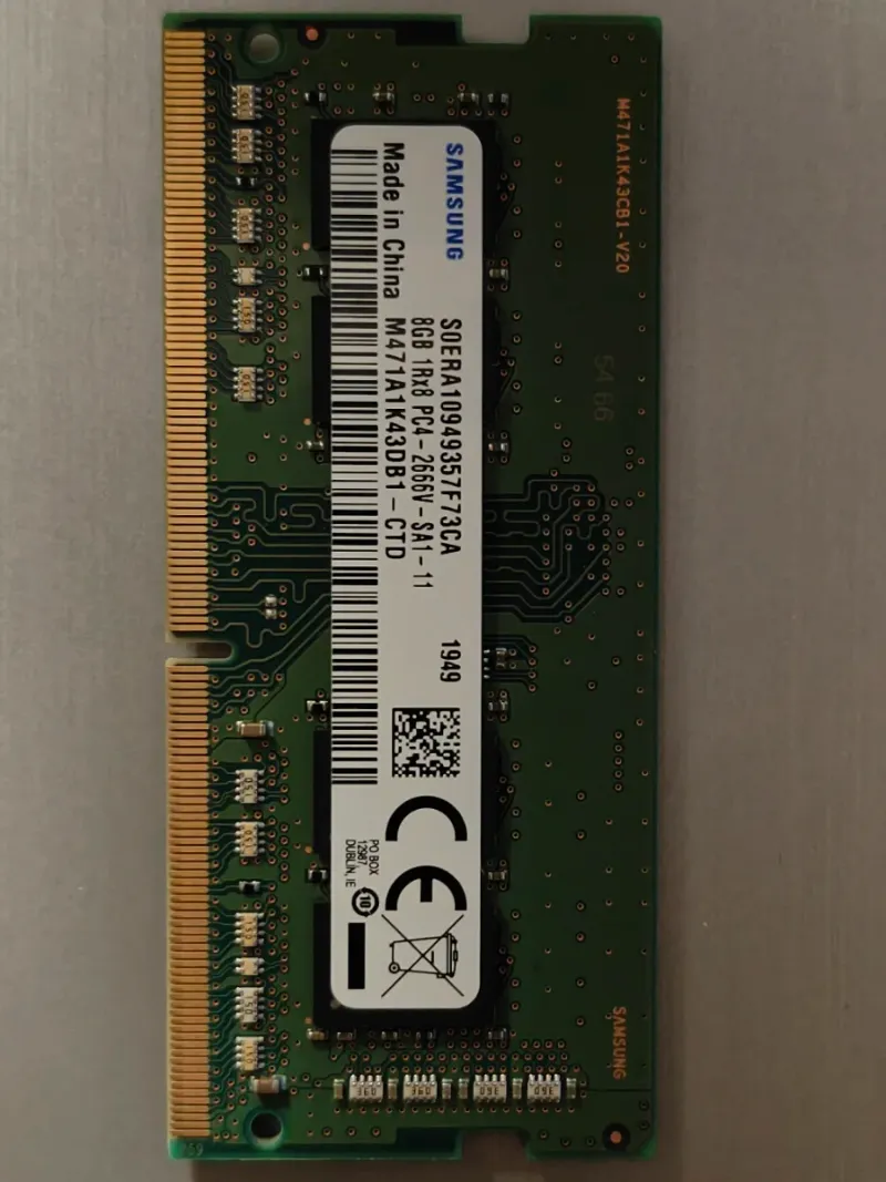 Memoria RAM Samsung 8GB DDR4 2666MHz SODIMM afbeelding 2