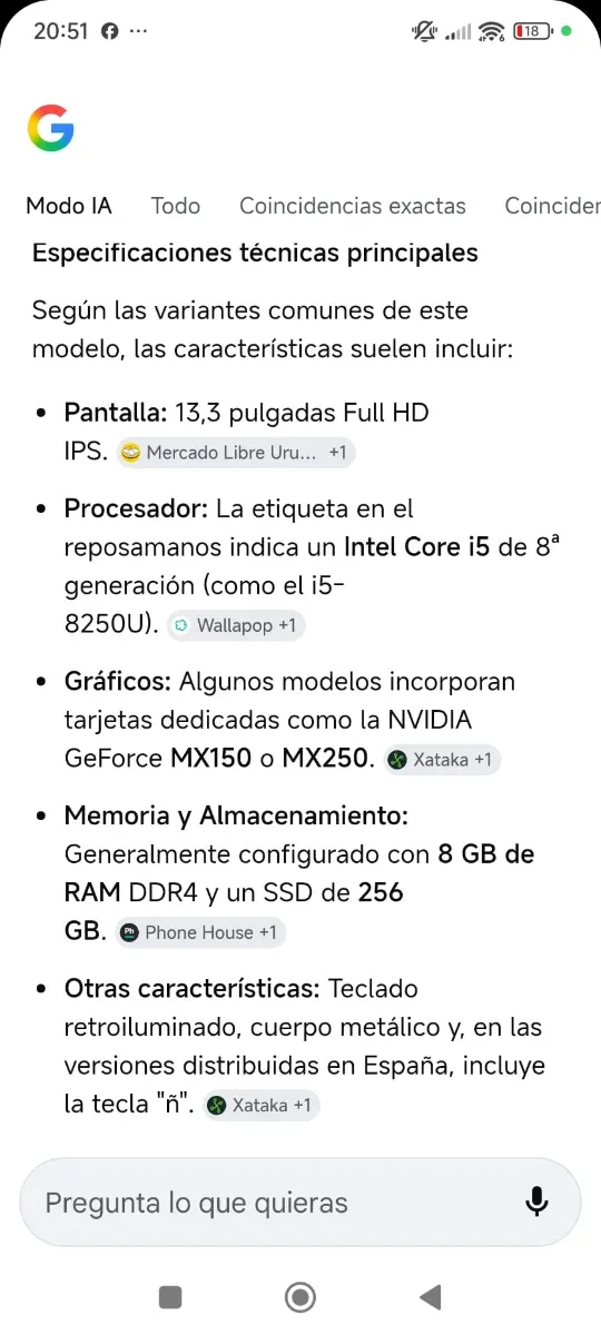 Xiaomi Mi Laptop 13.3 Full HD Intel i5 8GB RAM
