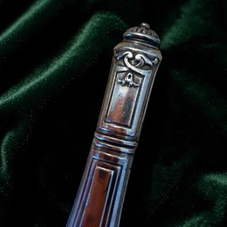 Antico porta aghi argento punzonato fine '800