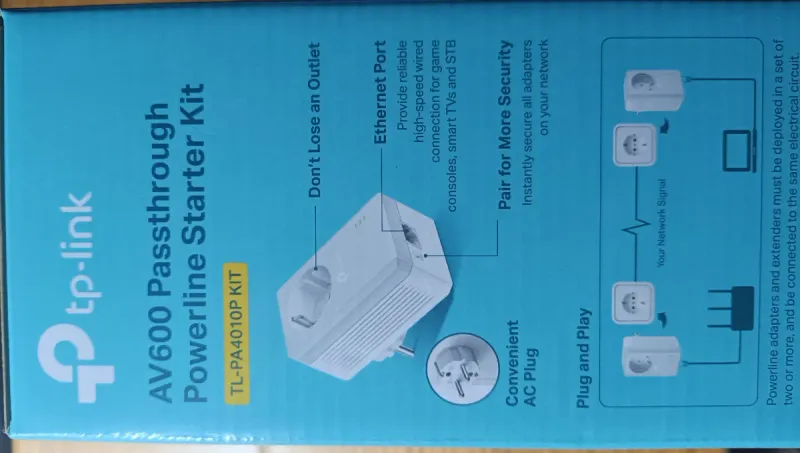 Kit Adaptadores Powerline TP-Link TL-PA4010P 600Mb afbeelding 4