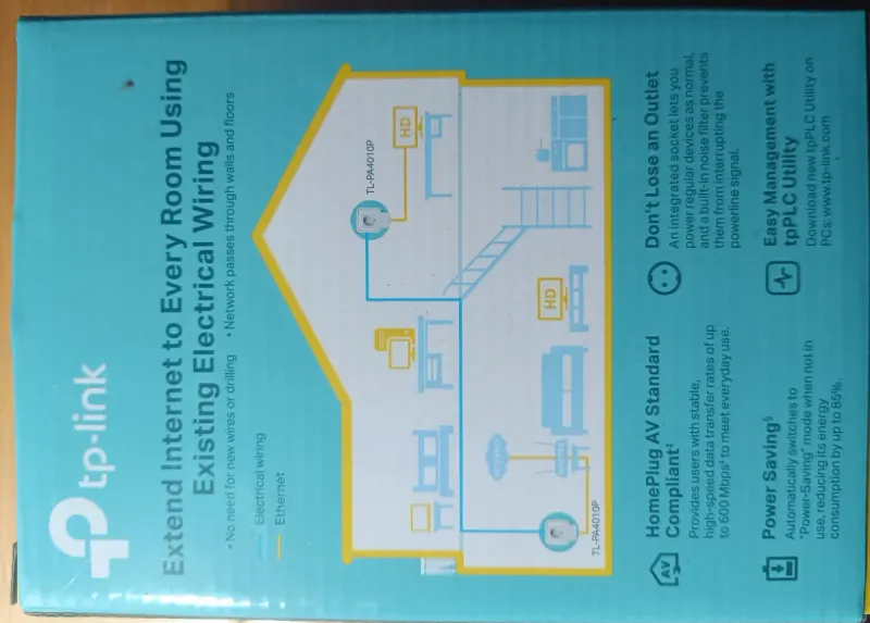 Kit Adaptadores Powerline TP-Link TL-PA4010P 600Mb afbeelding 5