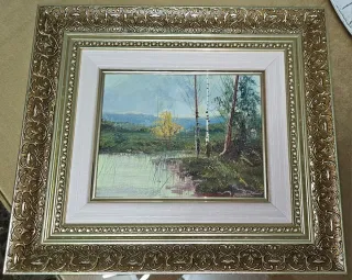 Pack 2 Cuadros Vintage Metal y Madera