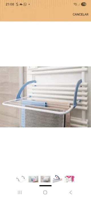 Tendedero plegable metal y plástico