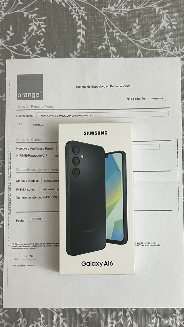 Samsung Galaxy A16 128GB Negro Precintado