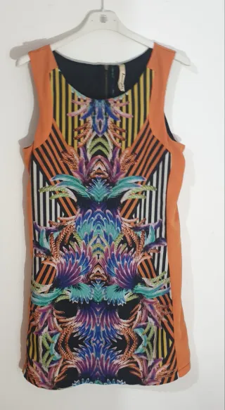 Vestido estampado multicolor talla M