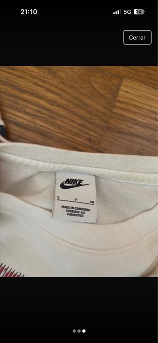 Camiseta Nike Blanca y Azul