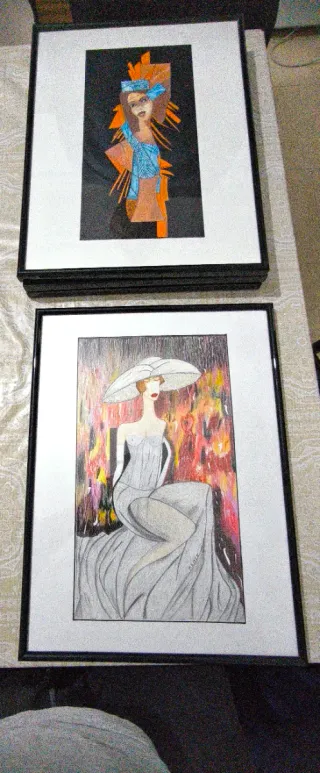 4 Cuadros Abstractos Hechos a Mano