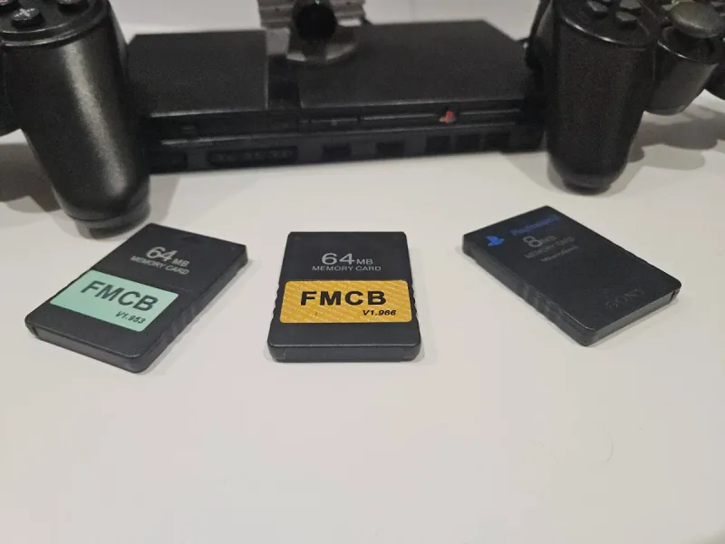 Ps2 Slim + 3 Memory Cards + 2 Mandos + Cámara afbeelding 2