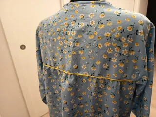 Blusón fallero flores azul T.36/38